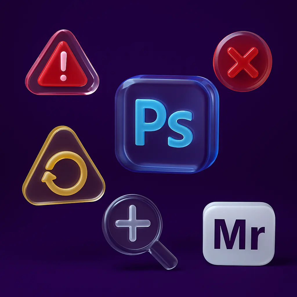 خطاهای رایج فتوشاپ
